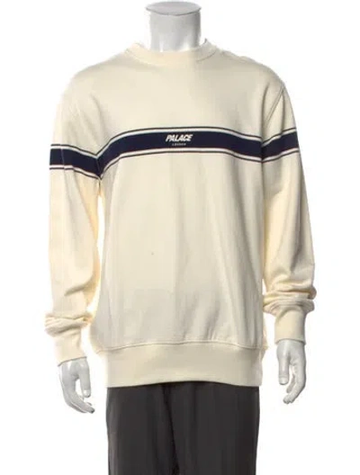 Pre-owned Palace Skateboards Striped Crew Neck Sweatshirt In Neutrals