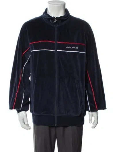Pre-owned Palace Skateboards Striped Windbreaker In Blue
