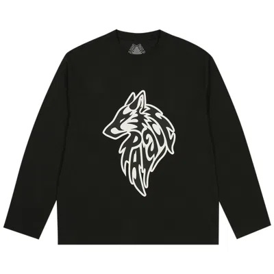 Pre-owned Palace Sketchy Lone Wolf Long-sleeve 'black' | Men's Size L
