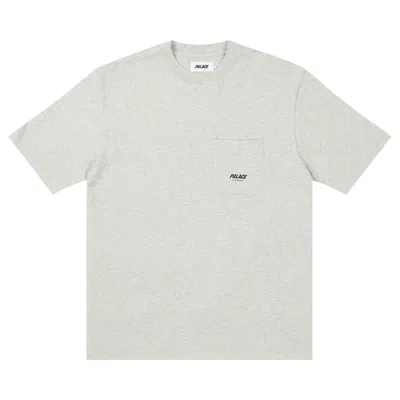 Pre-owned Palace Slub Pocket Zig Zag T-shirt 'grey Marl' | Men's Size Xl In Gray