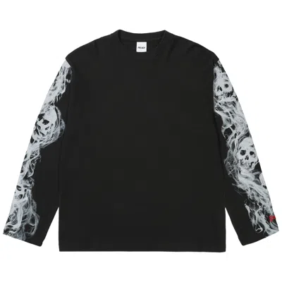 Pre-owned Palace Smoked Waffle Long-sleeve 'black' | Men's Size L