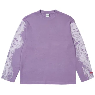 Pre-owned Palace Smoked Waffle Long-sleeve 'flat Grape' | Purple | Men's Size Xl