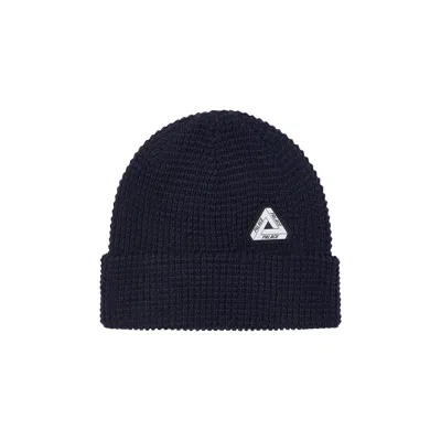 Pre-owned Palace Sofar Waffle Beanie 'navy' In Blue