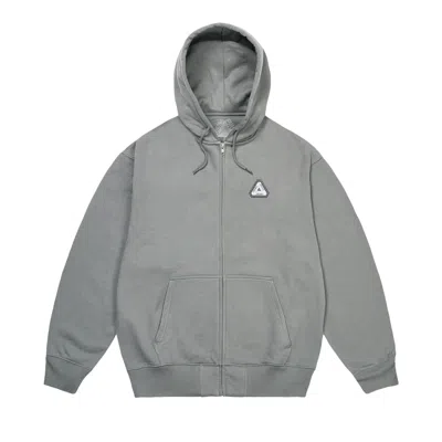 Pre-owned Palace Sofar Zip Hood 'slate' | Grey | Men's Size L In Gray