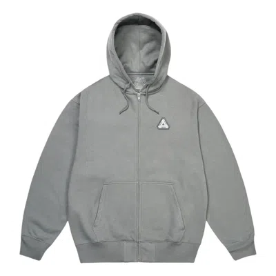 Palace Sofar Zip Hoodie 'slate' In Gray