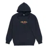 Palace Spaced Logo Drop Shoulder Hoodie 'navy' In Black