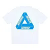 Palace Ss20 Tri-donator Tee Limited Triangle Short Sleeve Unisex White In Blue