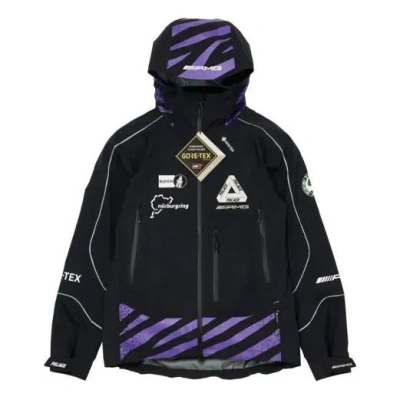 Palace Ss21 X Amg Crossover Gore-tex Jacket Black Logo Micro Mark Tiger Stripes Hooded Jacket