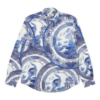 Palace Ss22 China Plate Shirt 'navy' In Blue