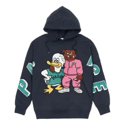 Palace Ss22 Dog And Duck Drop Shoulder Hoodie 'black'