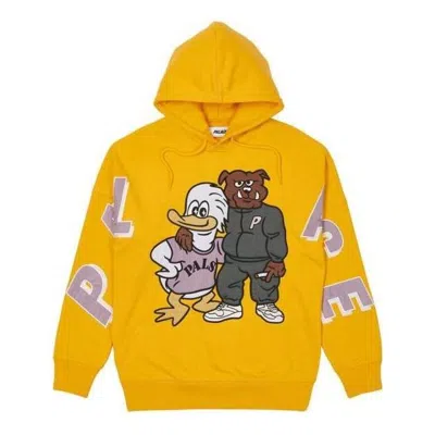 Palace Ss22 Dog And Duck Drop Shoulder Hoodie 'yellow'