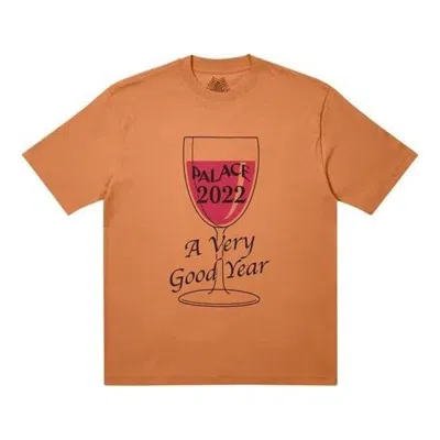 Palace Ss22 Good Year T-shirt 'orange' In Brown