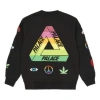 Palace Ss22 Mixed Media Bitmap Crew Sweater 'black'