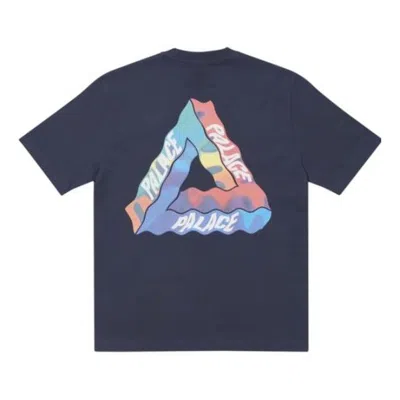 Palace Ss22 Tri-visions T-shirt 'navy' In Blue
