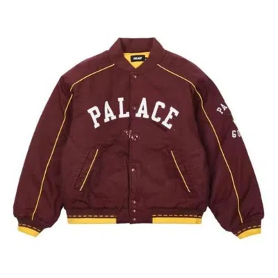 Palace Ss22 Varsity Jacket 'burgundy'