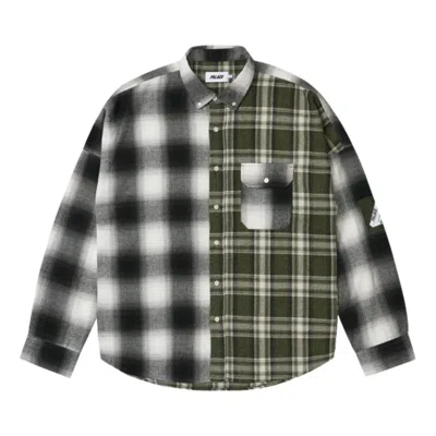 Palace Kids'  Ss26 Patchy Flannel Shirt 'green'