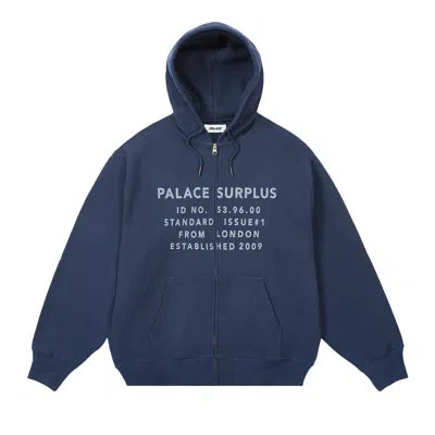 Pre-owned Palace Stamp Waffle Zip Hood 'navy' | Blue | Men's Size Xl