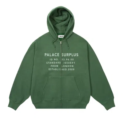 Pre-owned Palace Stamp Waffle Zip Hood 'racey Green' | Men's Size S