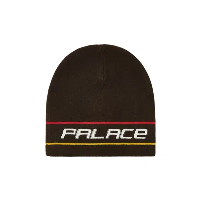 Pre-owned Palace Stripe Nein Cuff Beanie 'brown' | Men's Size Onesize