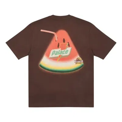 Palace Sugar T-shirt Logo Short Sleeve Unisex Brown