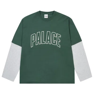 Pre-owned Palace Surprisingly Long-sleeve 'racey Green/grey Marl' | Men's Size L
