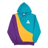 Palace Sweeper Hood Teal/gold/purple Colorblock Unisex In Blue