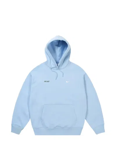 Palace Swoosh Logo-print Hoodie In Blue