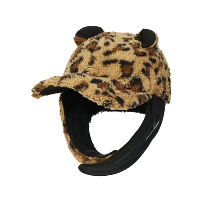 Pre-owned Palace Teddy Ears Earflapper 'leopard' | Yellow | Men's Size S/m