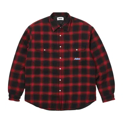 Pre-owned Palace Therma Yak Thinsulate Shirt 'red'