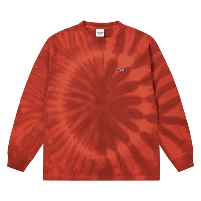 Pre-owned Palace Tie-dye Waffle Long-sleeve 'burnt Orange' | Men's Size M