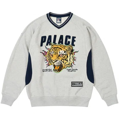 Pre-owned Palace Tora Tora Crew 'grey Marl' | Men's Size Xxl In Gray
