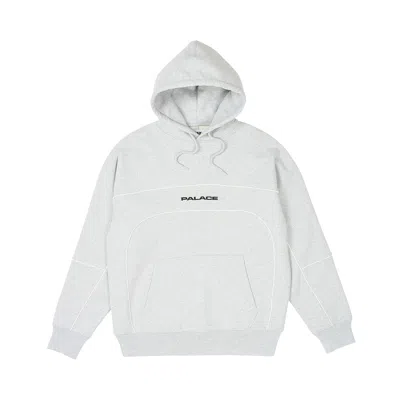 Pre-owned Palace Track Hood 'grey Marl'