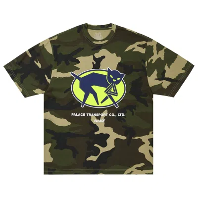 Pre-owned Palace Transport T-shirt 'woodland Camo' | Green | Men's Size L