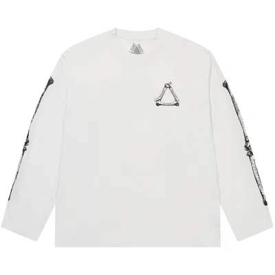 Pre-owned Palace Tri-bone Long-sleeve 'white' | Men's Size M