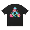 Palace Tri-camo T-shirt Alphabet Pattern Camouflage Triangle Printing Round Neck Short Sleeve Unisex In Black