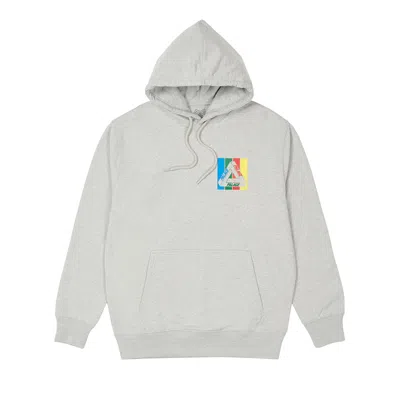 Pre-owned Palace Tri-emb Hood 'grey Marl'