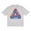 Palace Tri-ferg Colour Blur T-shirt Triangle Printing Pattern Short Sleeve Unisex Gray In Gray
