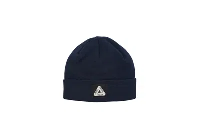 Pre-owned Palace Tri Ferg Patch Beanie In Navy Blue