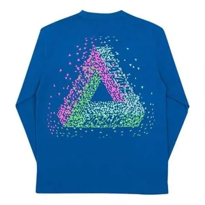 Palace Tri-flect Long Sleeve Logo Shirt 'blue'