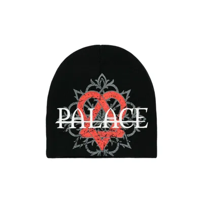 Pre-owned Palace Tri-gram Nein Cuff Beanie 'black' | Men's Size Onesize