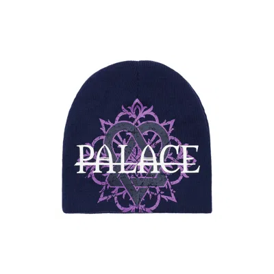 Pre-owned Palace Tri-gram Nein Cuff Beanie 'navy' | Blue | Men's Size Onesize