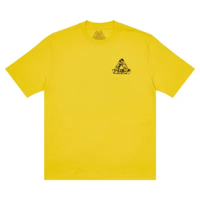Pre-owned Palace Tri-heads T-shirt 'yellow'