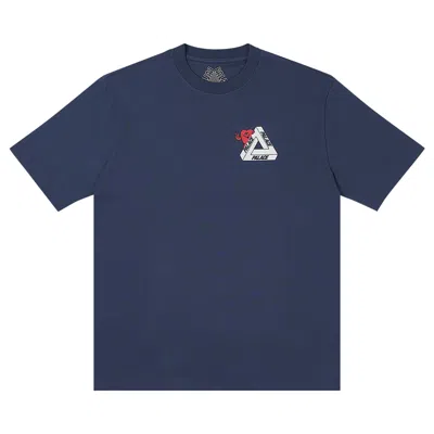 Pre-owned Palace Tri-hearts T-shirt 'navy' In Blue