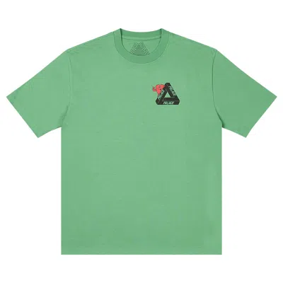 Pre-owned Palace Tri-hearts T-shirt 'sweet Pea Green'