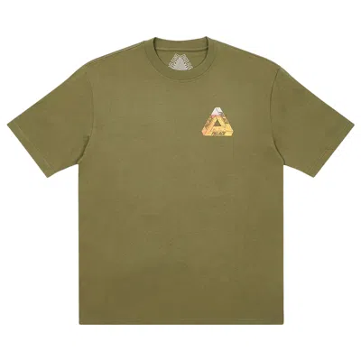 Pre-owned Palace Tri-lager T-shirt 'olive' In Green