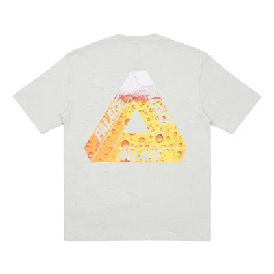 Palace Tri-lager Tee Triangle Logo Printing Short Sleeve Unisex Gray In White