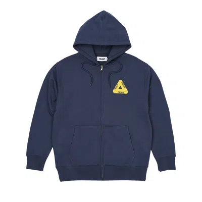 Pre-owned Palace Tri-puff Print Zip Hood 'navy' In Blue