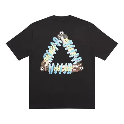 Palace Tri-pumping Pattern Printing Short Sleeve Unisex Black