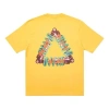 Palace Tri-pumping Pattern Printing Short Sleeve Unisex Yellow In Yellow