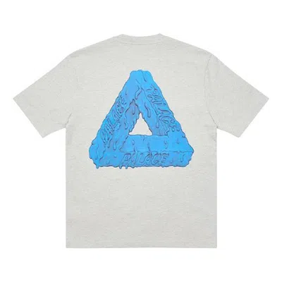 Palace Tri-slime T-shirt Logo Blue Short Sleeve Unisex Gray In White